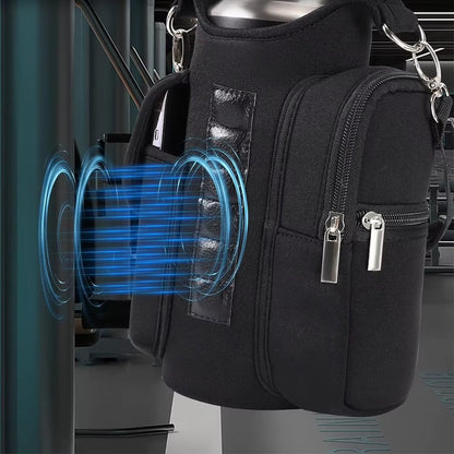 Magnetic Crossbody Water Bottle Pouch with Phone Holder – Gym, Fitness, & Travel Sling Bag for Men & Women